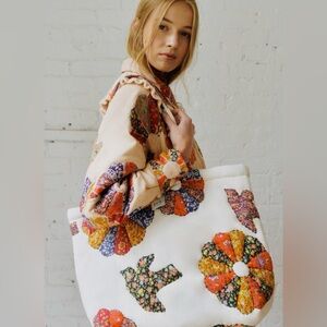 NWT Sea x Sezane Quilted Tote Bag